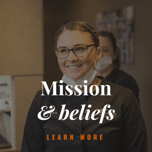 Mission and beliefs button